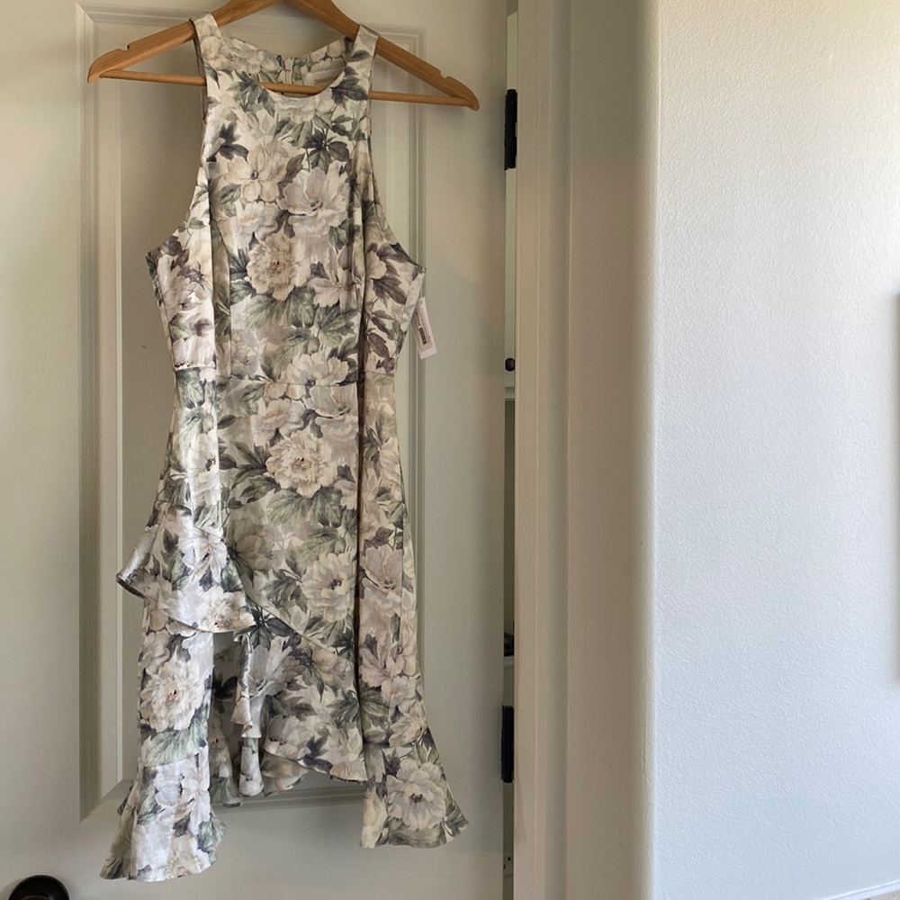 Zimmerman Bowerbird Flute Mini Dress Ivory